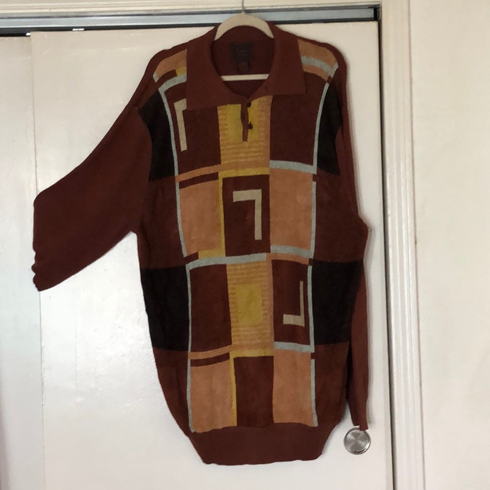 80s inspired Geometric sweater